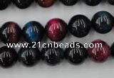 CTE594 15.5 inches 12mm round colorful tiger eye beads wholesale