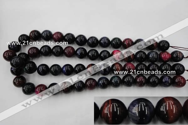 CTE595 15.5 inches 14mm round colorful tiger eye beads wholesale