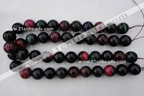 CTE597 15.5 inches 18mm round colorful tiger eye beads wholesale