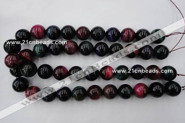 CTE598 15.5 inches 20mm round colorful tiger eye beads wholesale