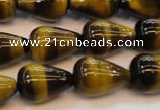 CTE609 15.5 inches 13*18mm teardrop yellow tiger eye beads wholesale