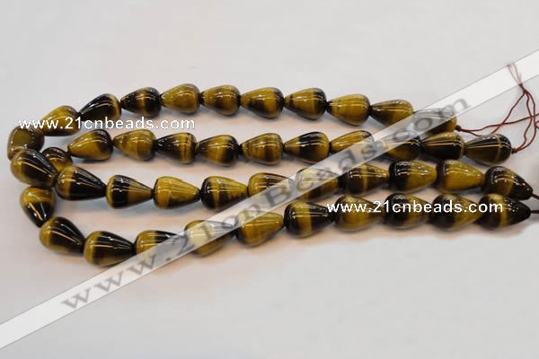 CTE610 15.5 inches 15*20mm teardrop yellow tiger eye beads wholesale