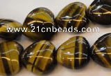 CTE630 15.5 inches 16*16mm heart yellow tiger eye beads wholesale