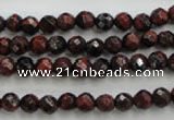 CTE701 15.5 inches 6mm faceted round red tiger eye beads