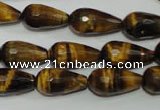 CTE761 15.5 inches 10*20mm faceted teardrop yellow tiger eye beads