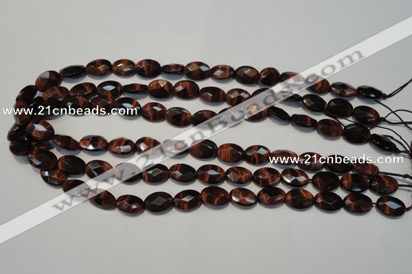 CTE871 15.5 inches 8*10mm faceted oval red tiger eye beads