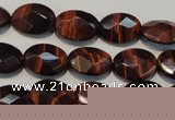 CTE872 15.5 inches 10*14mm faceted oval red tiger eye beads
