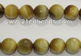 CTE903 15.5 inches 10mm faceted round golden tiger eye beads