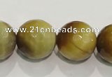 CTE907 15.5 inches 18mm faceted round golden tiger eye beads