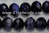 CTE944 15.5 inches 12*16mm faceted rondelle dyed blue tiger eye beads