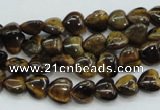 CTE97 15.5 inches 8*8mm heart yellow tiger eye beads wholesale