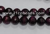 CTE971 15.5 inches 6mm faceted round dyed red tiger eye beads