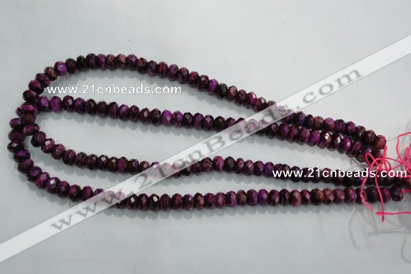 CTE980 15.5 inches 5*8mm faceted rondelle dyed red tiger eye beads