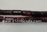 CTE987 15.5 inches 6*10mm tube dyed red tiger eye beads wholesale