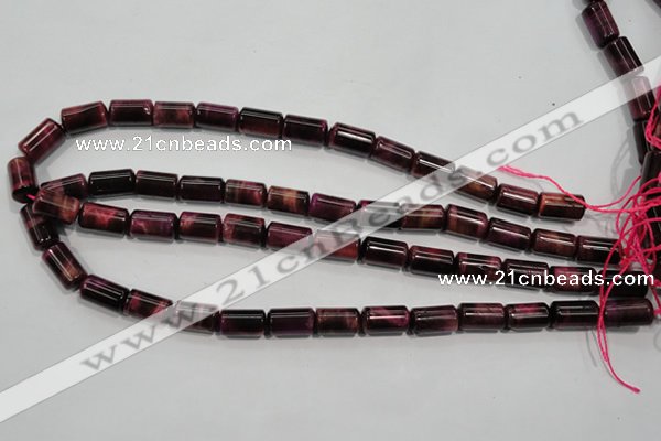 CTE989 15.5 inches 8*14mm tube dyed red tiger eye beads wholesale