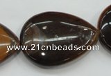 CTE99 15.5 inches 30*40mm flat teardrop yellow tiger eye beads wholesale