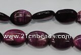 CTE993 15.5 inches 10*14mm oval dyed red tiger eye beads wholesale