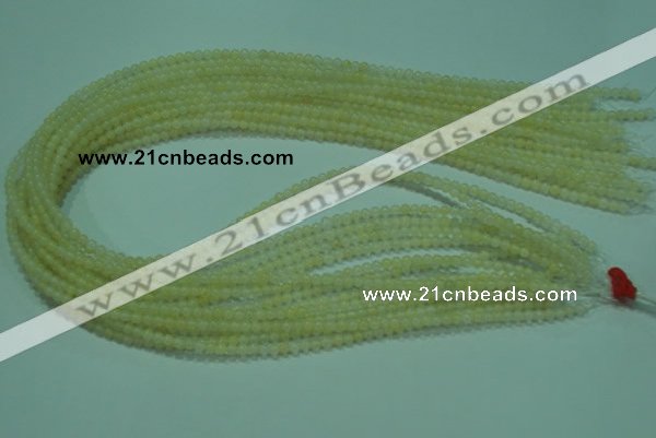 CTG05 15.5 inches 3mm round tiny yellow jade beads wholesale