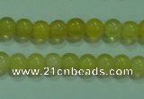 CTG06 15.5 inches 3mm round tiny yellow agate beads wholesale