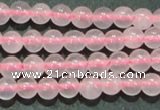 CTG07 15.5 inches 3mm round tiny rose quartz beads wholesale