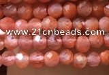 CTG1005 15.5 inches 2mm faceted round tiny south red agate beads