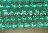 CTG1007 15.5 inches 2mm faceted round tiny green agate beads