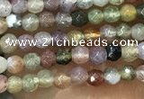CTG1009 15.5 inches 2mm faceted round tiny Indian agate beads