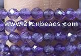 CTG1022 15.5 inches 2mm faceted round tiny amethyst beads