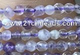 CTG1024 15.5 inches 2mm faceted round tiny purple fluorite beads