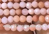 CTG1038 15.5 inches 2mm faceted round tiny pink aventurine beads