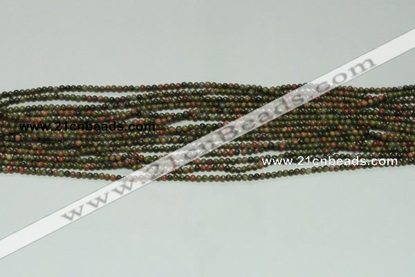 CTG104 15.5 inches 2mm round tiny unakite gemstone beads wholesale