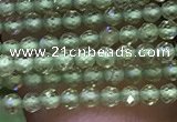 CTG1046 15.5 inches 2mm faceted round tiny peridot gemstone beads