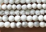 CTG1053 15.5 inches 2mm faceted round tiny white howlite beads