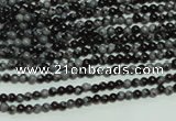 CTG106 15.5 inches 2mm round tiny snowflake obsidian beads wholesale