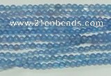 CTG107 15.5 inches 2mm round tiny blue agate beads wholesale