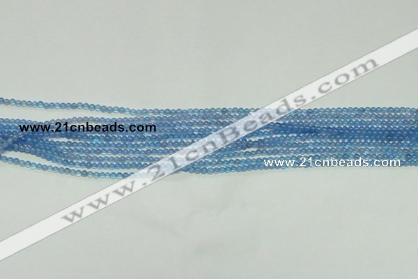 CTG107 15.5 inches 2mm round tiny blue agate beads wholesale