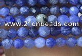 CTG1070 15.5 inches 2mm faceted round tiny sodalite beads