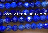 CTG1075 15.5 inches 2mm faceted round tiny lapis lazuli beads