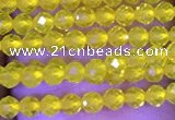 CTG1093 15.5 inches 2mm faceted round tiny quartz glass beads