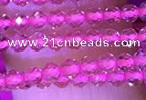 CTG1094 15.5 inches 2mm faceted round tiny quartz glass beads