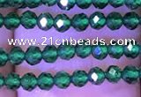 CTG1098 15.5 inches 2mm faceted round tiny quartz glass beads