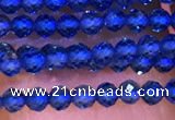 CTG1099 15.5 inches 2mm faceted round tiny quartz glass beads