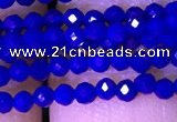 CTG1100 15.5 inches 2mm faceted round tiny quartz glass beads