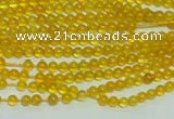 CTG111 15.5 inches 2mm round tiny yellow agate beads wholesale