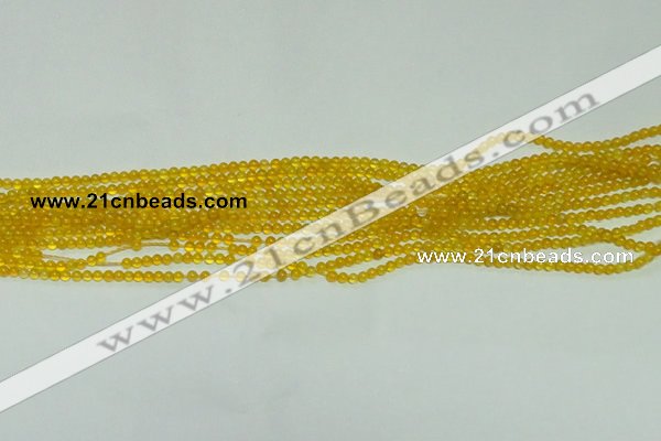 CTG111 15.5 inches 2mm round tiny yellow agate beads wholesale