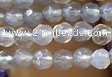 CTG1111 15.5 inches 3mm faceted round tiny grey agate beads