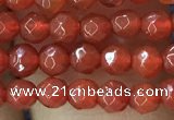 CTG1113 15.5 inches 3mm faceted round tiny red agate beads