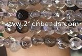 CTG1127 15.5 inches 3mm faceted round tiny smoky quartz beads