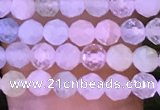 CTG1134 15.5 inches 3mm faceted round tiny morganite beads