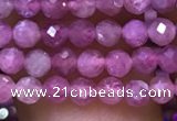 CTG1136 15.5 inches 3mm faceted round tiny imitation ruby beads